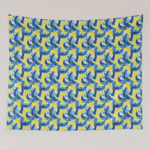 Item preview, Expressive Blend of Blue and Yellow Shades designed and sold by MidArtForge.