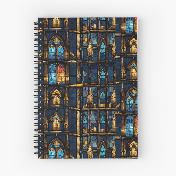 Item preview, Sacrilege Skate - Gothic Cathedral Meets Street Culture Art in Midnight Blue & Gold designed and sold by WeirdlyWorn.