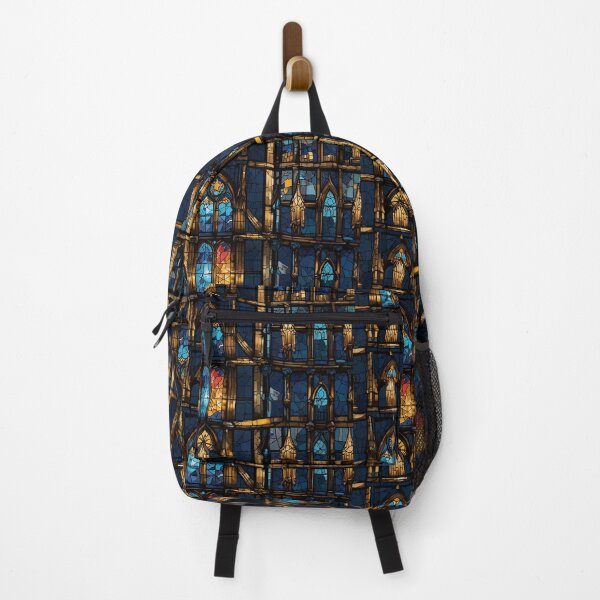 Item preview, Sacrilege Skate - Gothic Cathedral Meets Street Culture Art in Midnight Blue & Gold designed and sold by WeirdlyWorn.