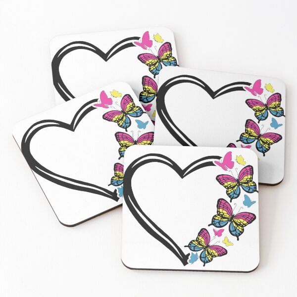 Item preview, Pansexual Pride Flying Butterfly Heart  designed and sold by QueenS-Gallery.