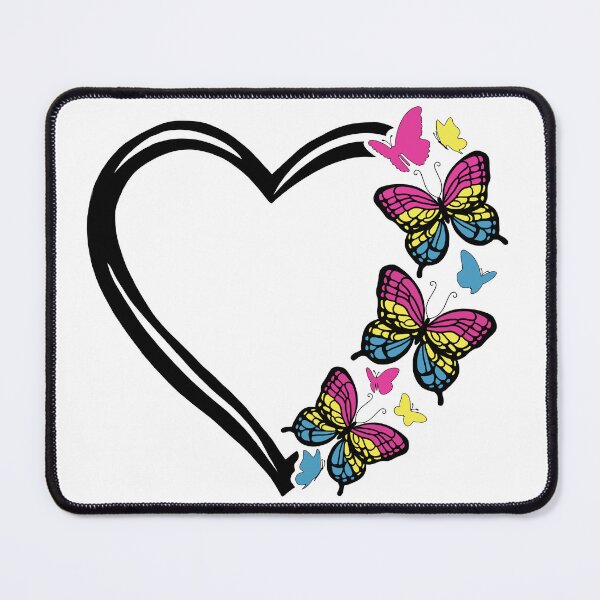 Item preview, Pansexual Pride Flying Butterfly Heart  designed and sold by QueenS-Gallery.