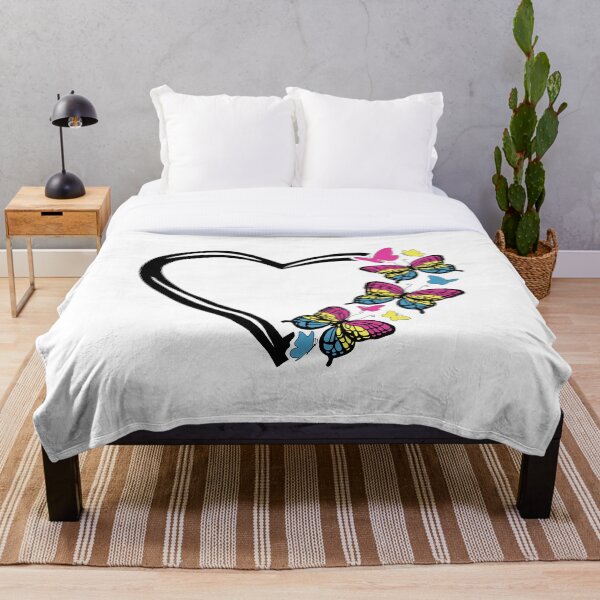 Item preview, Pansexual Pride Flying Butterfly Heart  designed and sold by QueenS-Gallery.