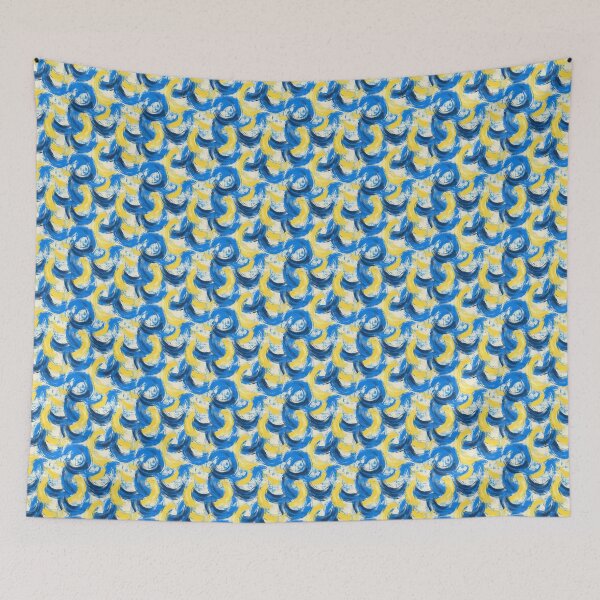 Item preview, Expressive Blend of Blue and Yellow Shades designed and sold by MidArtForge.