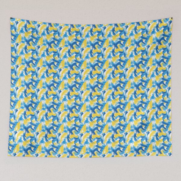 Item preview, Expressive Blend of Blue and Yellow Shades designed and sold by MidArtForge.