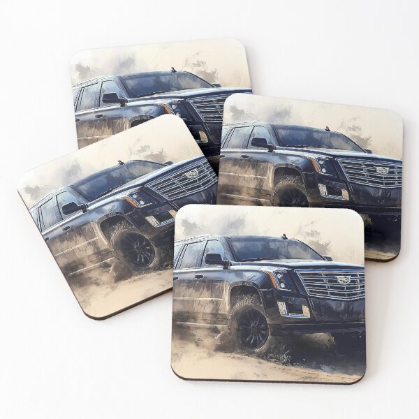 Item preview, "Grey Cadillac Escalade – Digital Pop Art Print" V designed and sold by AutoPopStudio.