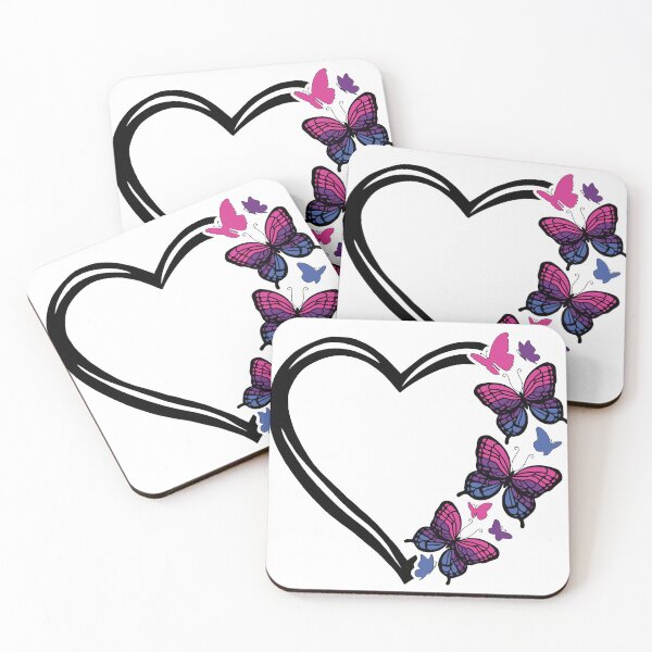 Item preview, Bisexual Pride Flying Butterfly Heart  designed and sold by QueenS-Gallery.