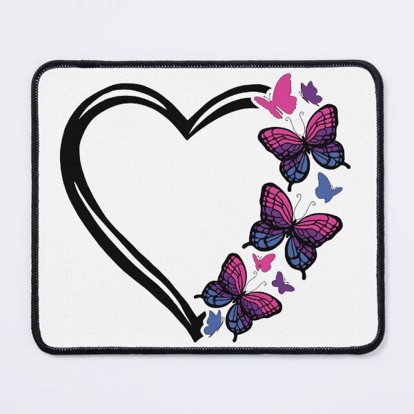 Item preview, Bisexual Pride Flying Butterfly Heart  designed and sold by QueenS-Gallery.