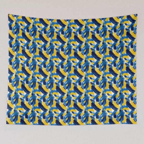 Item preview, Expressive Blend of Blue and Yellow Shades designed and sold by MidArtForge.