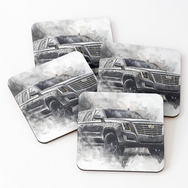 Item preview, "Grey Cadillac Escalade – Digital Pop Art Print" VI designed and sold by AutoPopStudio.