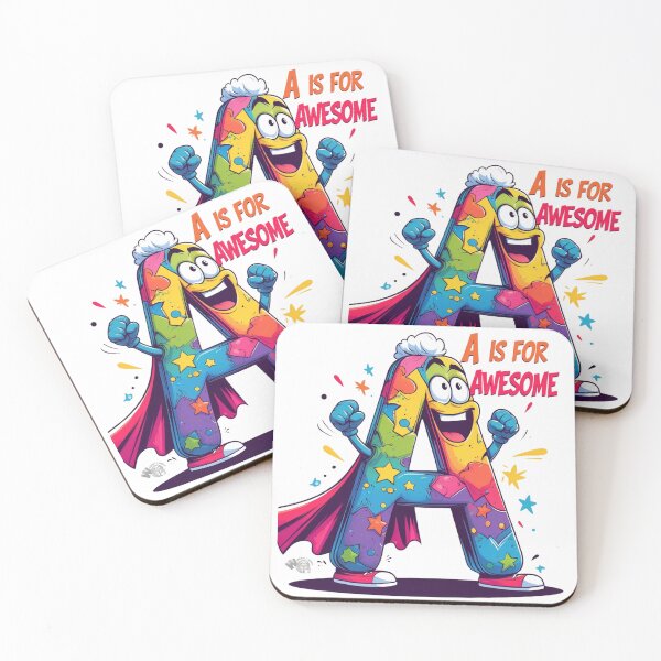 Item preview, Superhero Letter A Art Print - 'A is for Awesome' Alphabet Design - Fun Educational Wall Art for Kids Room, Nursery & Classroom Decor designed and sold by WeirdlyWorn.