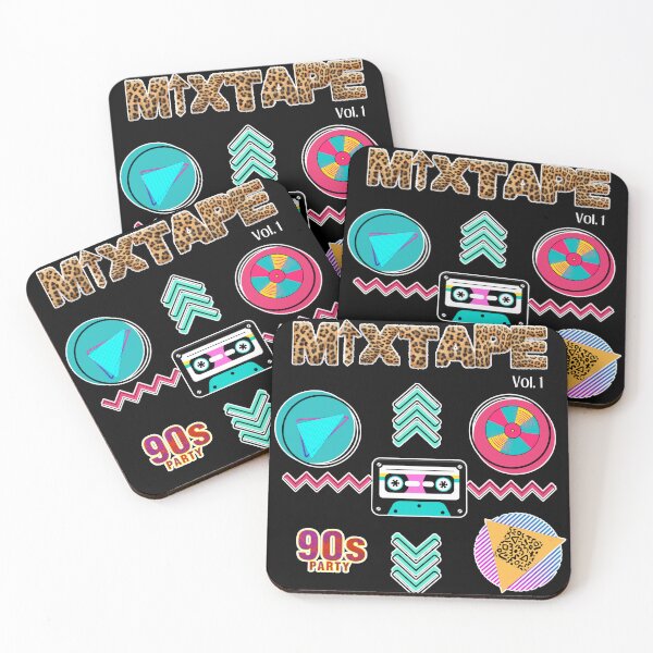 Item preview, Throwback Nostalgia 90 Neon Party Casette Tape CD  designed and sold by JediKittenWars.