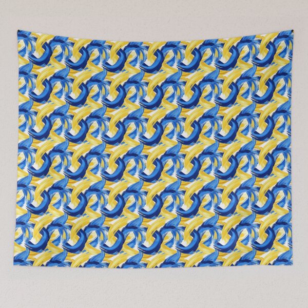 Item preview, Expressive Blend of Blue and Yellow Shades designed and sold by MidArtForge.