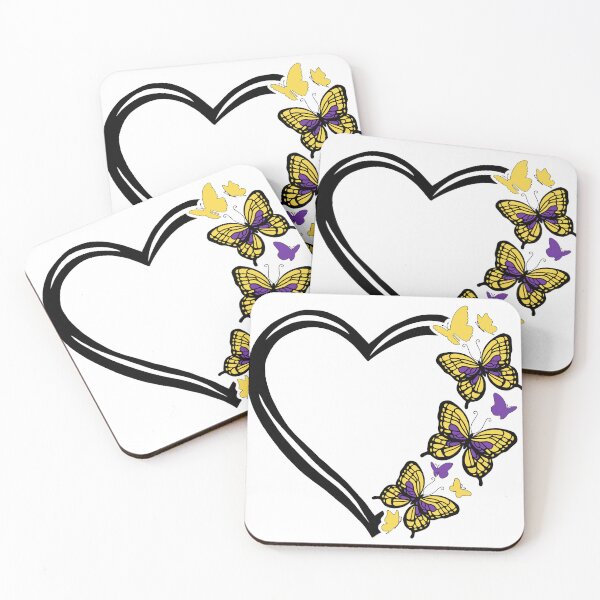 Item preview, Intersex Pride Flying Butterfly Heart  designed and sold by QueenS-Gallery.