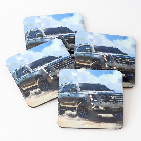 Item preview, "Grey Cadillac Escalade – Digital Pop Art Print" VII designed and sold by AutoPopStudio.
