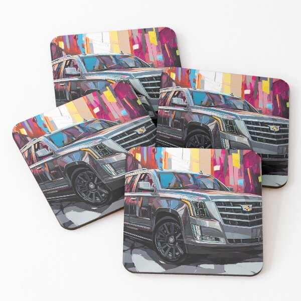 Item preview, "Grey Cadillac Escalade – Digital Pop Art Print" VIII designed and sold by AutoPopStudio.