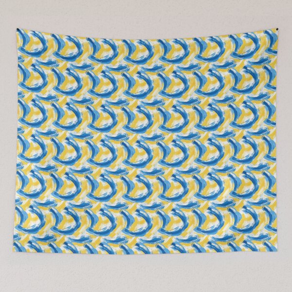 Item preview, Expressive Blend of Blue and Yellow Shades designed and sold by MidArtForge.