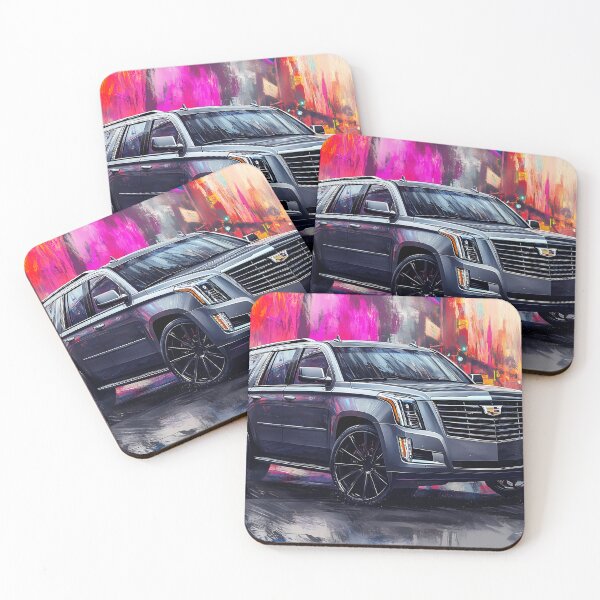 Item preview, "Grey Cadillac Escalade – Digital Pop Art Print" IX designed and sold by AutoPopStudio.