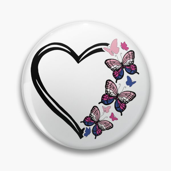 Item preview, Genderfluid Pride Flying Butterfly Heart  designed and sold by QueenS-Gallery.