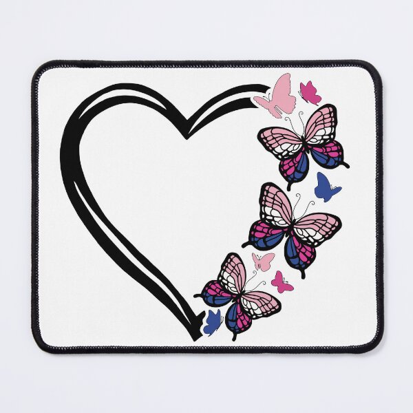 Item preview, Genderfluid Pride Flying Butterfly Heart  designed and sold by QueenS-Gallery.