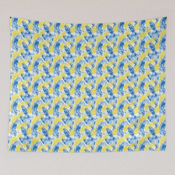 Item preview, Expressive Blend of Blue and Yellow Shades designed and sold by MidArtForge.