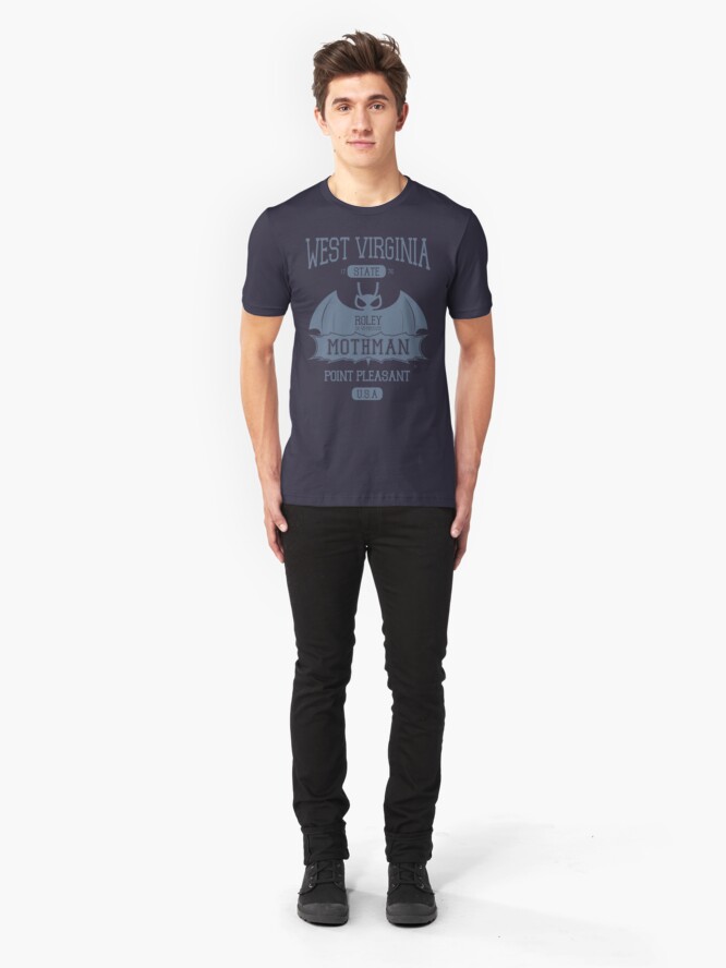 Alternate view of Mothman West Virginia Slim Fit T-Shirt