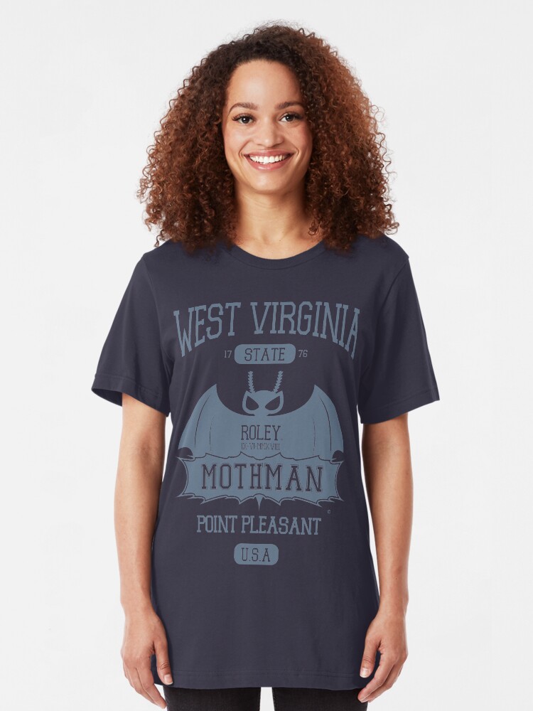 Alternate view of Mothman West Virginia Slim Fit T-Shirt