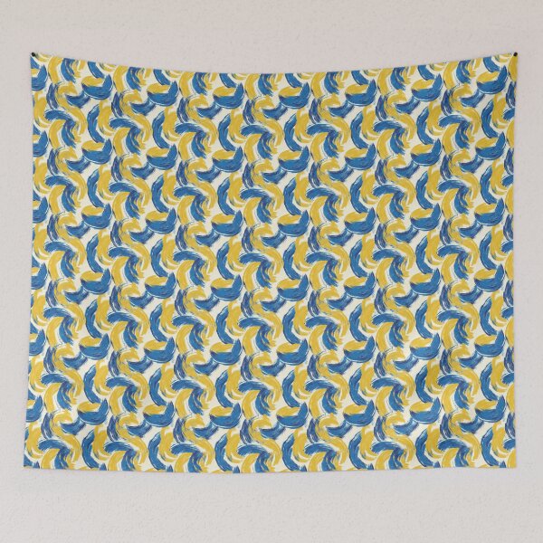 Item preview, Expressive Blend of Blue and Yellow Shades designed and sold by MidArtForge.