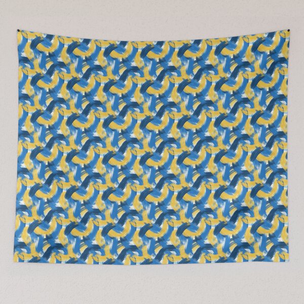 Item preview, Expressive Blend of Blue and Yellow Shades designed and sold by MidArtForge.