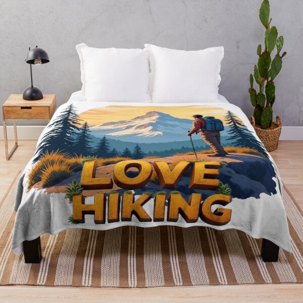 Item preview, Hiking Adventure Design - Majestic Mountain Explorer Art designed and sold by latelierdechris.