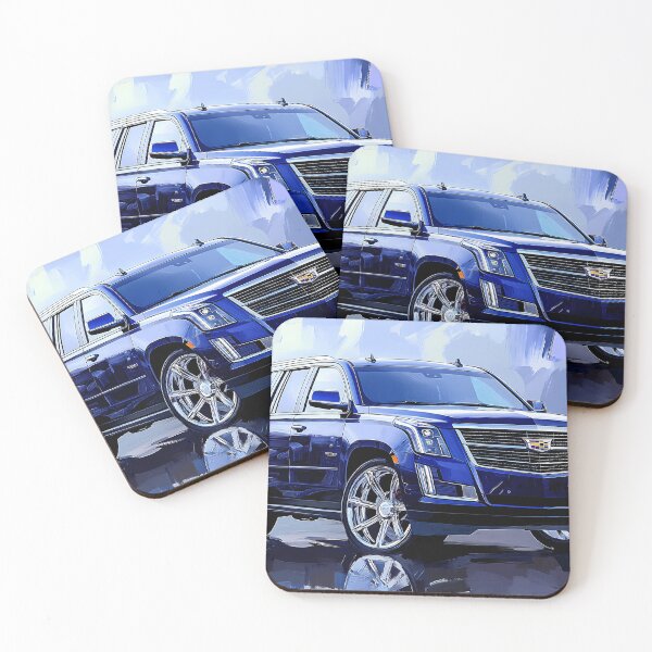 Item preview, "Blue Cadillac Escalade – Digital Pop Art Print" II designed and sold by AutoPopStudio.