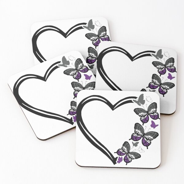 Item preview, Asexual Pride Flying Butterfly Heart  designed and sold by QueenS-Gallery.