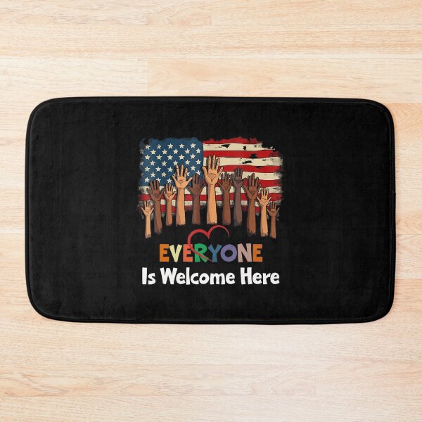 Item preview, Everyone Is Welcome Here Teacher Flag USA designed and sold by FantasyFablesC.