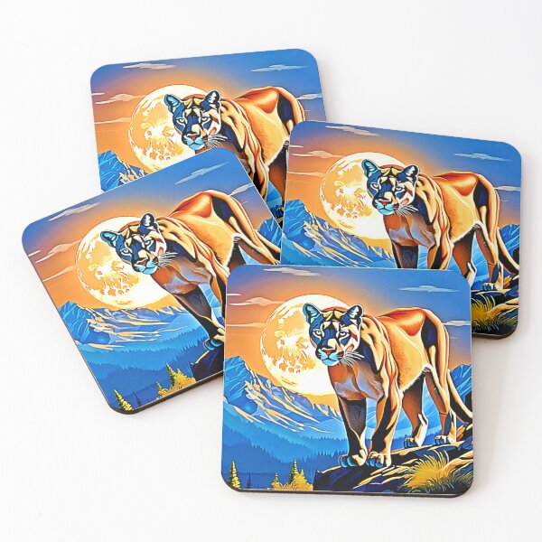 Item preview, Mountain Cougar: Sunset Majesty designed and sold by Health And Fitness Posts e-Store.