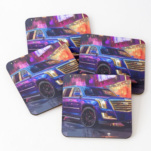 Item preview, "Blue Cadillac Escalade – Digital Pop Art Print" V designed and sold by AutoPopStudio.