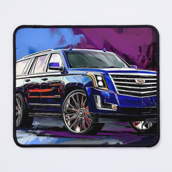 Item preview, "Blue Cadillac Escalade – Digital Pop Art Print" VI designed and sold by AutoPopStudio.