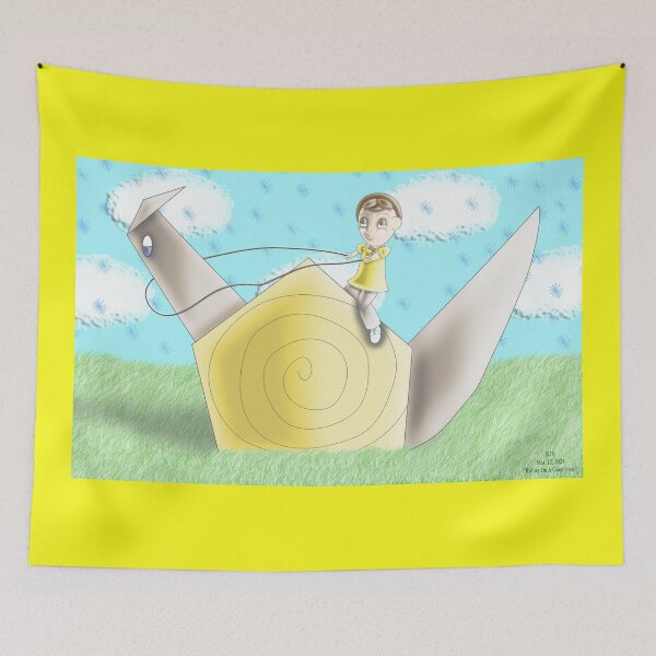 Item preview, Riding On A Giant Snail designed and sold by KJH-Art-Studios.