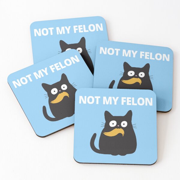 Item preview, Cute Cat Trump's Hair Not My Felon Funny T-Shirts Hoodies Hats Not My President Anti Donald Trump MAGA Didn't Vote For Him Humorous Tees Gifts designed and sold by allfreelance.