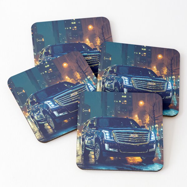Item preview, "Blue Cadillac Escalade – Digital Pop Art Print" VII designed and sold by AutoPopStudio.