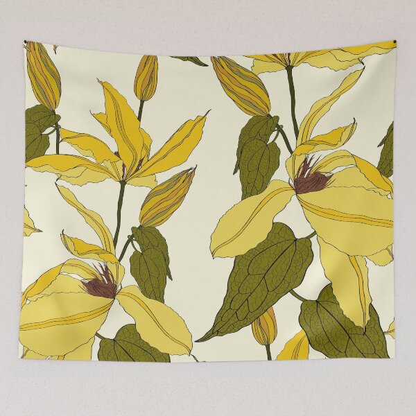 Item preview, Clematis Flowers. Floral Tropical Seamless Pattern. designed and sold by MatyKotiv.