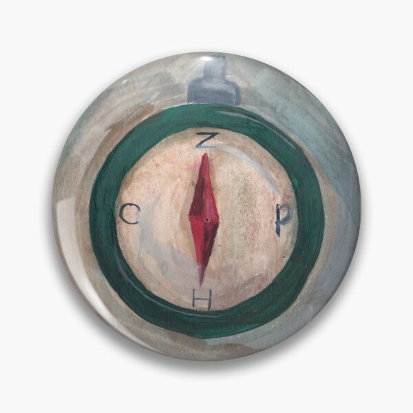 Item preview, Antique blue compass in watercolor designed and sold by CarlaBotto.