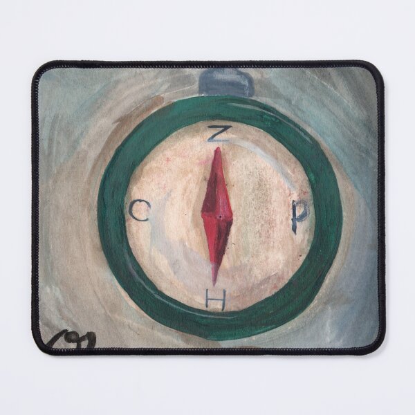 Item preview, Antique blue compass in watercolor designed and sold by CarlaBotto.