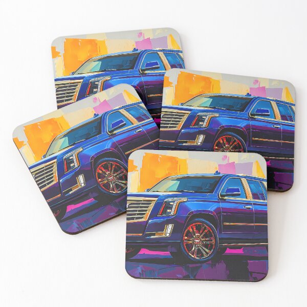 Item preview, "Blue Cadillac Escalade – Digital Pop Art Print" IX designed and sold by AutoPopStudio.
