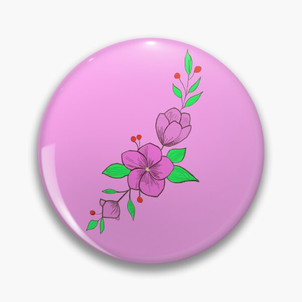 Item preview, Beautiful pink and green flower with red fruit designed and sold by Bekadesignart.