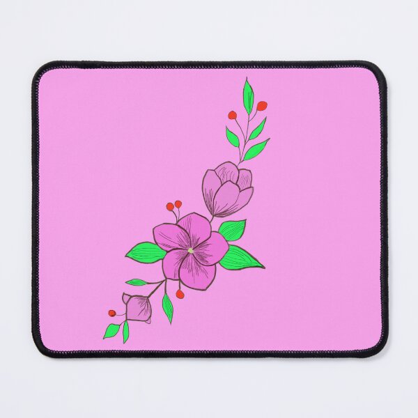 Item preview, Beautiful pink and green flower with red fruit designed and sold by Bekadesignart.