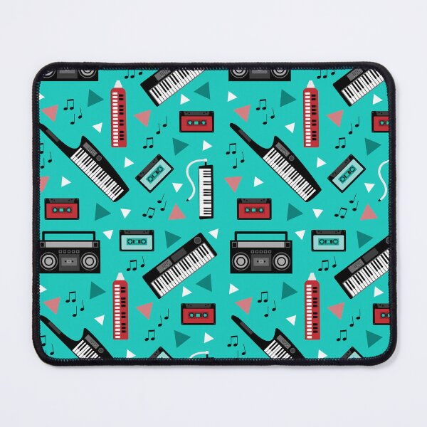 Item preview, Retro music pattern in turquoise designed and sold by MarleinWinter.