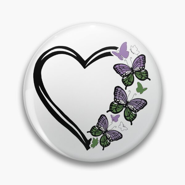Item preview, Genderqueer Pride Flying Butterfly Heart  designed and sold by QueenS-Gallery.