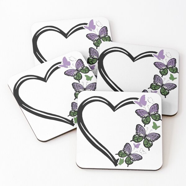 Item preview, Genderqueer Pride Flying Butterfly Heart  designed and sold by QueenS-Gallery.