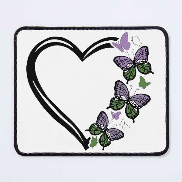 Item preview, Genderqueer Pride Flying Butterfly Heart  designed and sold by QueenS-Gallery.