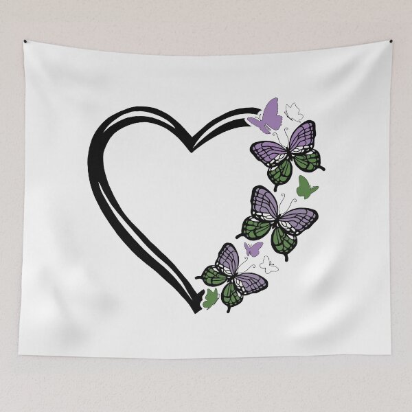 Item preview, Genderqueer Pride Flying Butterfly Heart  designed and sold by QueenS-Gallery.