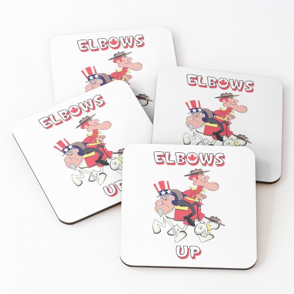 Item preview, Elbows Up - Canada’s Dudley Do-Right vs America's Uncle Sam designed and sold by Winner Chicken Dinner Designs.